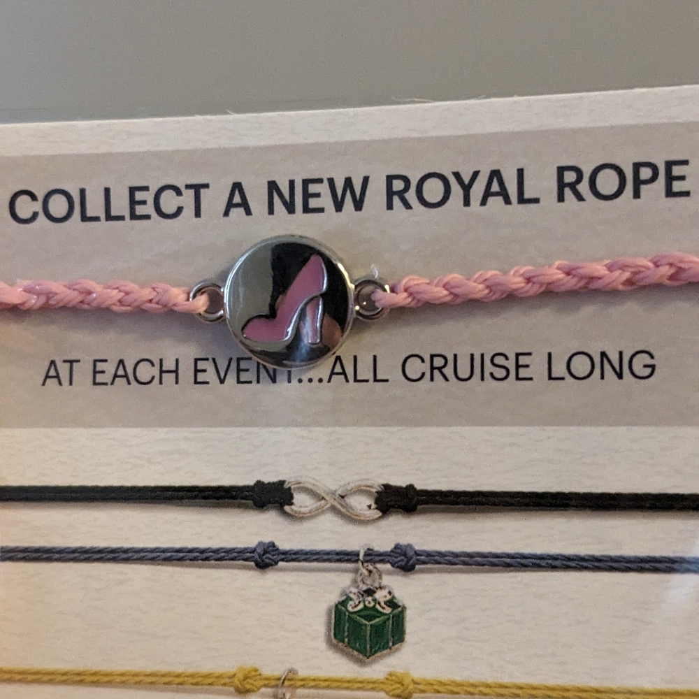 EFFY Royal Caribbean Pink Pumps Charm 💎 rope bracelet